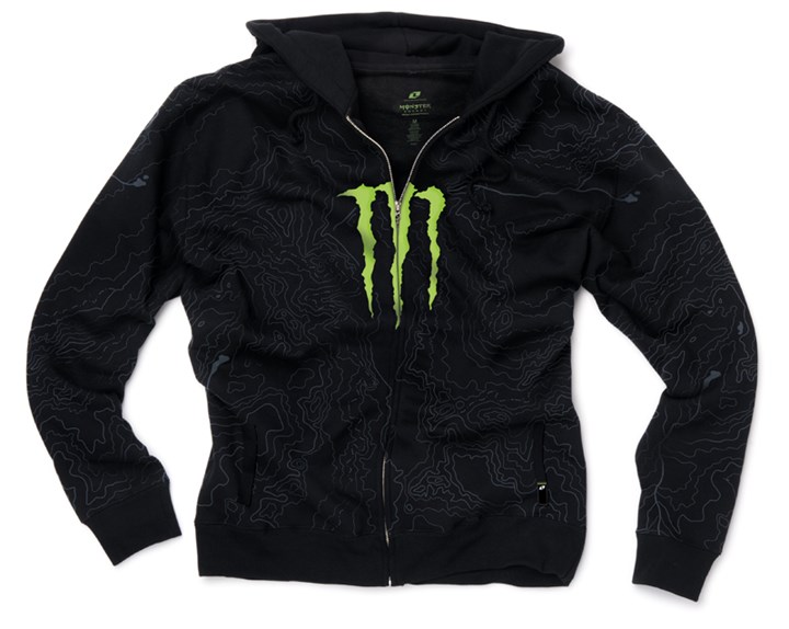 Monster Tektonic Zip Hoodie Black - click to enlarge