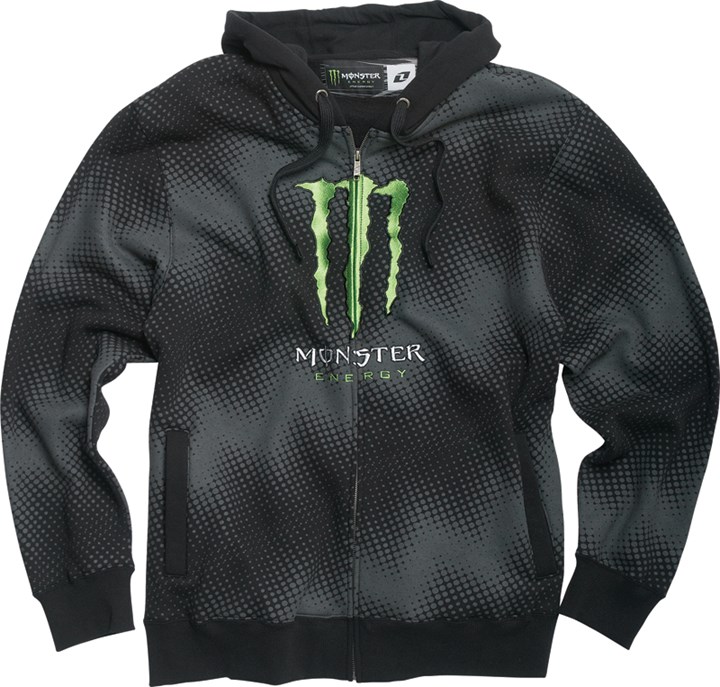 Monster Pulse Zip Hoodie Black - click to enlarge