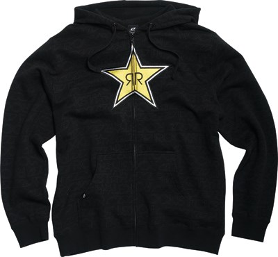 Rockstar Writing on the Wall Full Zip Hoodie Black - click to enlarge