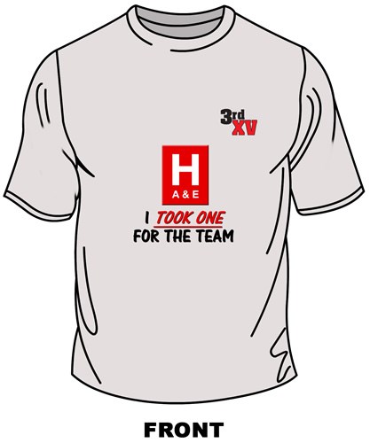 3rd XV I Took One rugby t-shirt - click to enlarge