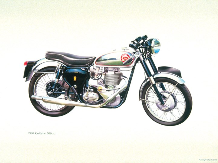 1960 BSA Gold Star Classic Print