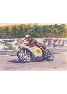 Mike Hailwood TT Legend Print - Ltd Ed by Peter Hearsey