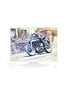 Geoff Duke TT Legend A4 Signed Print
