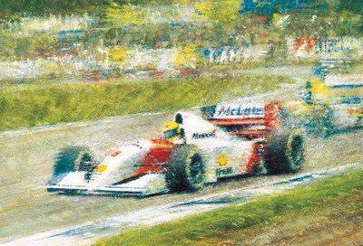 Great Racing Legends Ayrton Senna Print