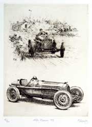 Alfa Romeo P3 Etching