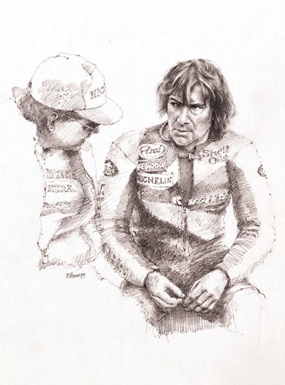 Joey Dunlop Paddock Talk Print