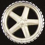 5 Spoke Wheel With Tyre Cufflinks