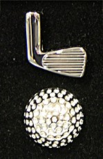 Golf Club and Ball Cufflinks