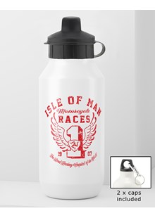 Isle of Man Road Races Distressed Wings Bottle