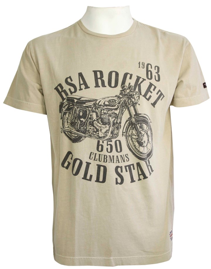 BSA Goldstar T-shirt Stone - click to enlarge