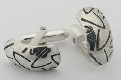 Silver Tyre Cufflinks Nos 012a