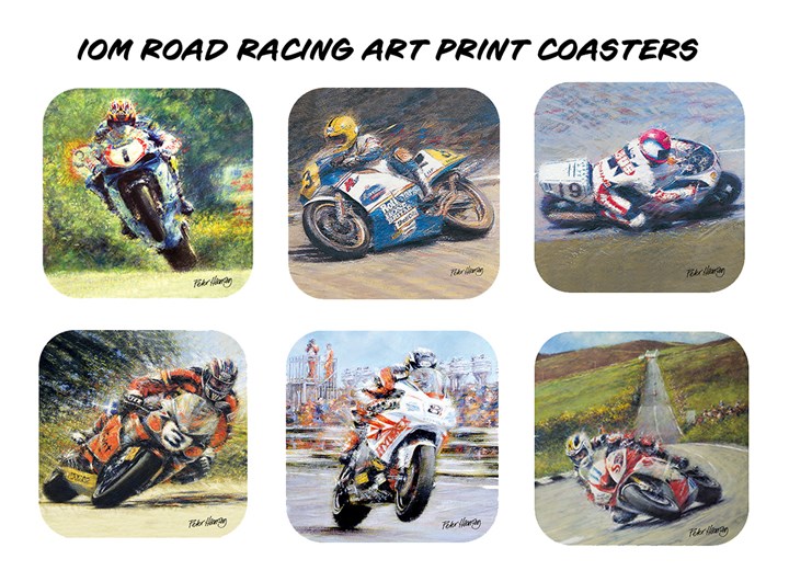 IOM Road Racing Art Print Coaster Set