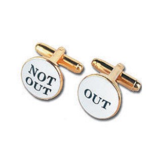 'Not Out' - 'Out' Cufflinks