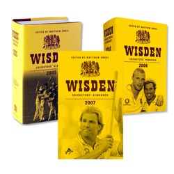 Set of 2005 2006 and 2007 Wisden Cricketers' Almanack