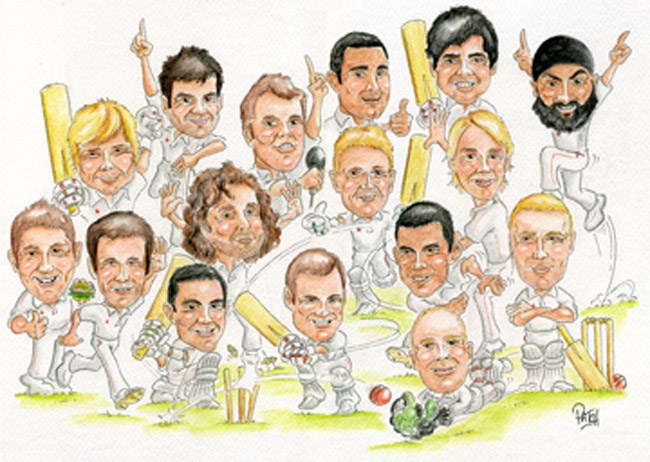 Ashes - England Cartoon Print