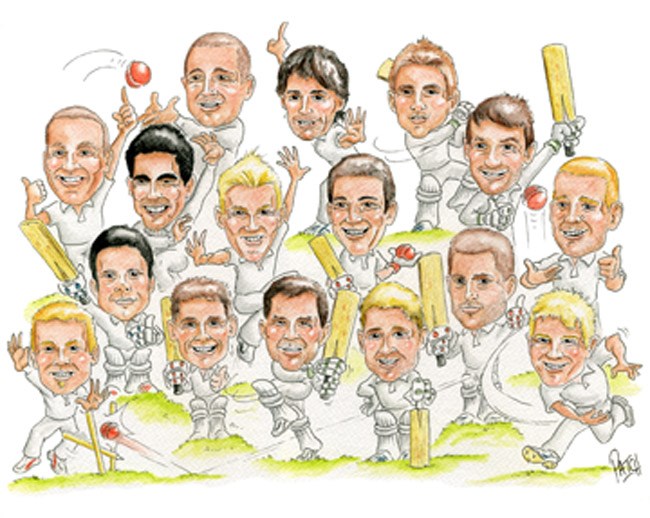 Ashes - Australia Cartoon Print