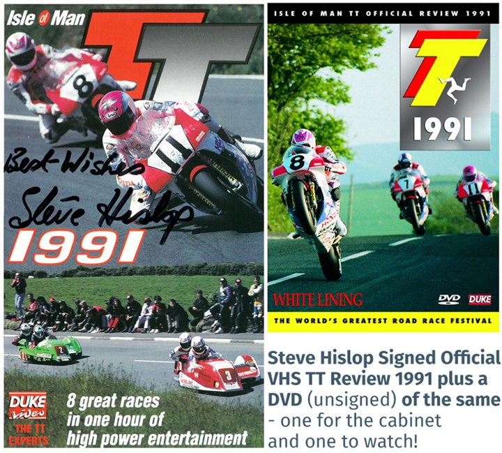 Steve Hislop signed VHS and TT 1991 DVD