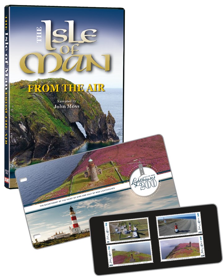 IOM Lighthouses Stamp Set &  IOM From the Air DVD