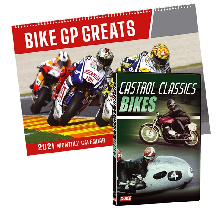 Castrol Classic Bikes DVD & Bike GP Greats Calendar 2021
