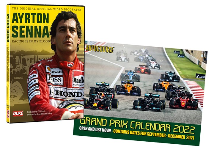 Grand Prix Greats - Senna DVD with Autocourse Calendar 2022