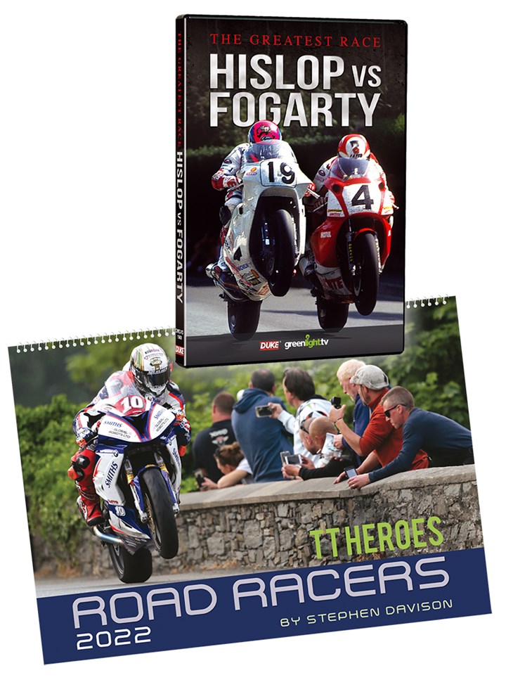 Road Racers Calendar 2022 Plus Hislop Vs Fogarty Dvd : Duke Video