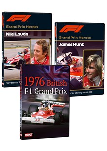 1976 British F1 Grand Prix DVD &  Grand Prix Heroes James Hunt & Niki Lauda