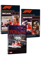 1976 British F1 Grand Prix DVD &  Grand Prix Heroes James Hunt & Niki Lauda