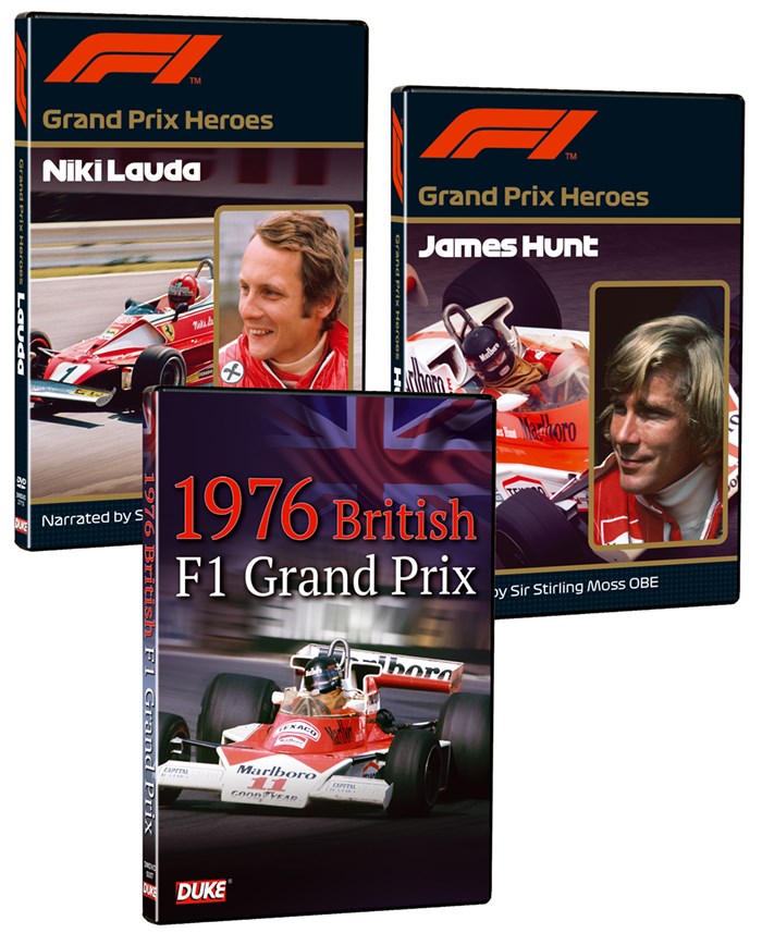 1976 British F1 Grand Prix DVD &  Grand Prix Heroes James Hunt & Niki Lauda