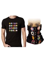 Modern Helmets T-Shirt Black with Free Neckwarmer
