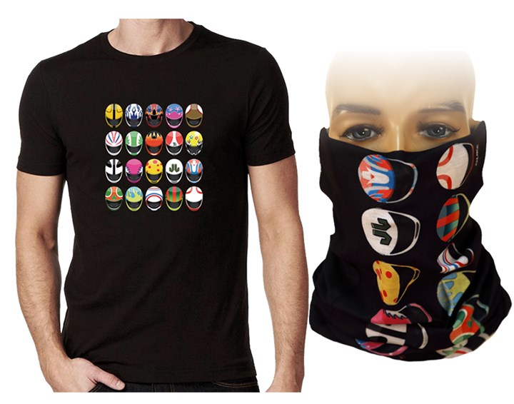 Modern Helmets T-Shirt Black with Free Neckwarmer - click to enlarge