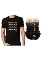 Classic Helmets T-Shirt Black with Free Neckwarmer