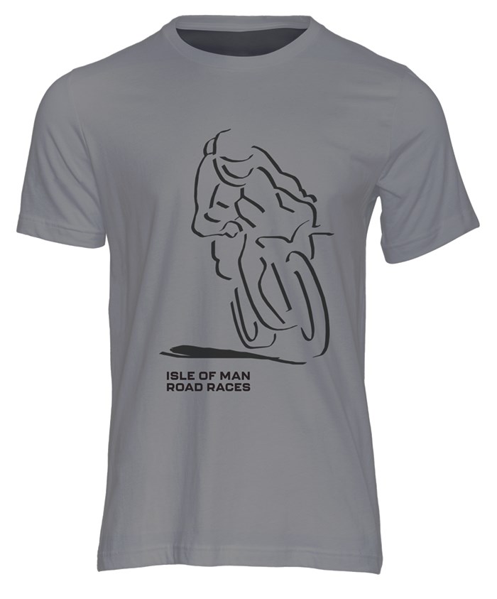 IoM Road Races Shadow Bike T-Shirt, Charcoal - click to enlarge