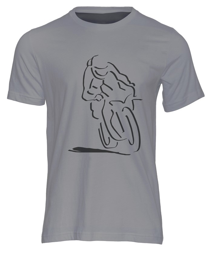 IoM Road Races Shadow Bike T-Shirt, No Text, Charcoal - click to enlarge