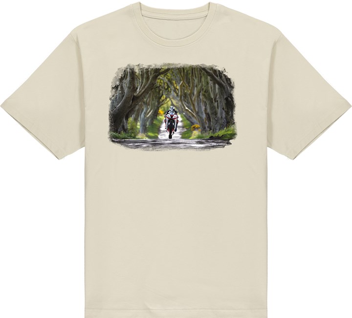Michael Dunlop Dark Hedges T-Shirt Light Sand - click to enlarge