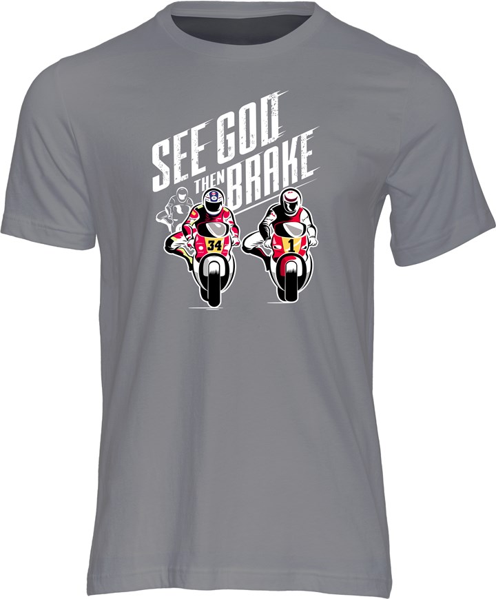 See God Then Brake T-Shirt Charcoal - click to enlarge