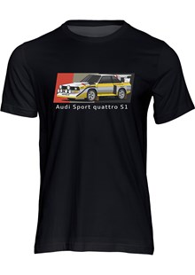 Group B Monster - Audi Quattro S1 T-shirt, Black