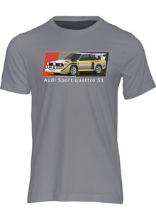 Group B Monster Audi Quattro S1 T-shirt Charcoal