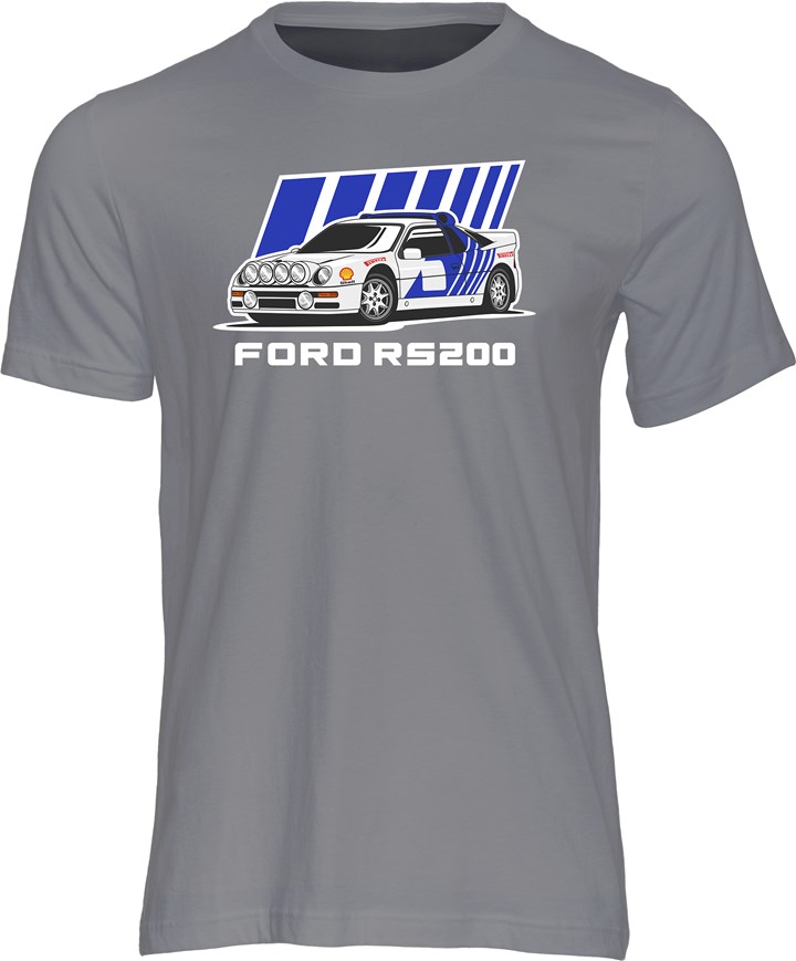 Group B Monster Ford RS200 T-shirt Charcoal - click to enlarge