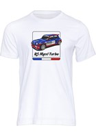 Group B Monster Renault 5 Maxi Turbo T-shirt White