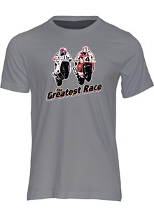 The Greatest Race Hislop vs Fogarty T-shirt Charcoal