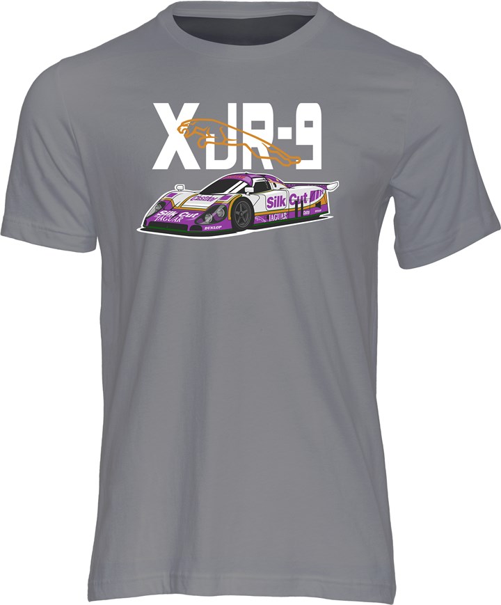 Jaguar XJR9 Group C Car T-shirt Charcoal - click to enlarge