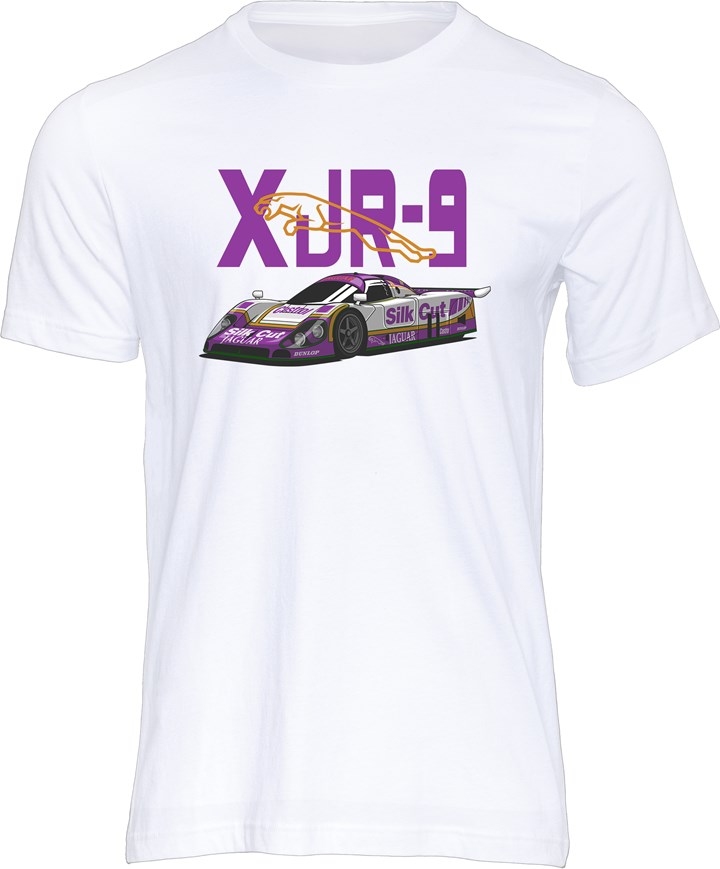 Jaguar XJR9 Group C Car T-shirt White - click to enlarge