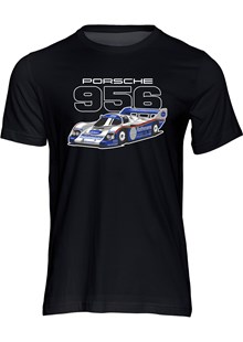 Porsche 956 Group C Car T-shirt Black