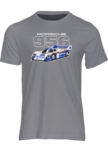 Porsche 956 Group C Car T-shirt Charcoal