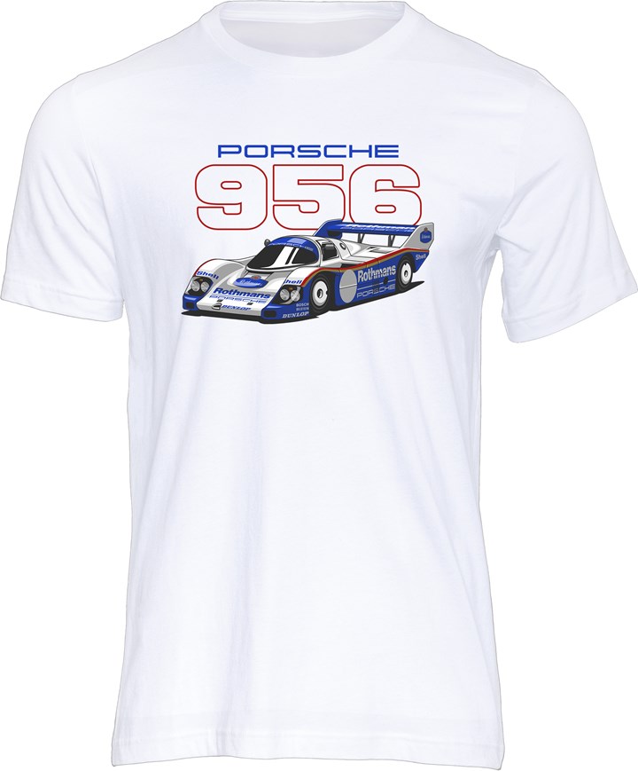 Porsche 956 Group C Car T-shirt White - click to enlarge