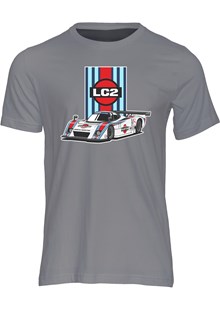Lancia LC2 Group C Car T-shirt Charcoal