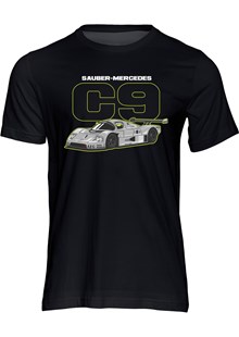 Sauber Mercedes C9 Group C Car T-shirt Black