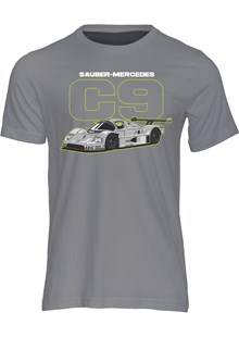 Sauber Mercedes C9 Group C Car T-shirt Charcoal