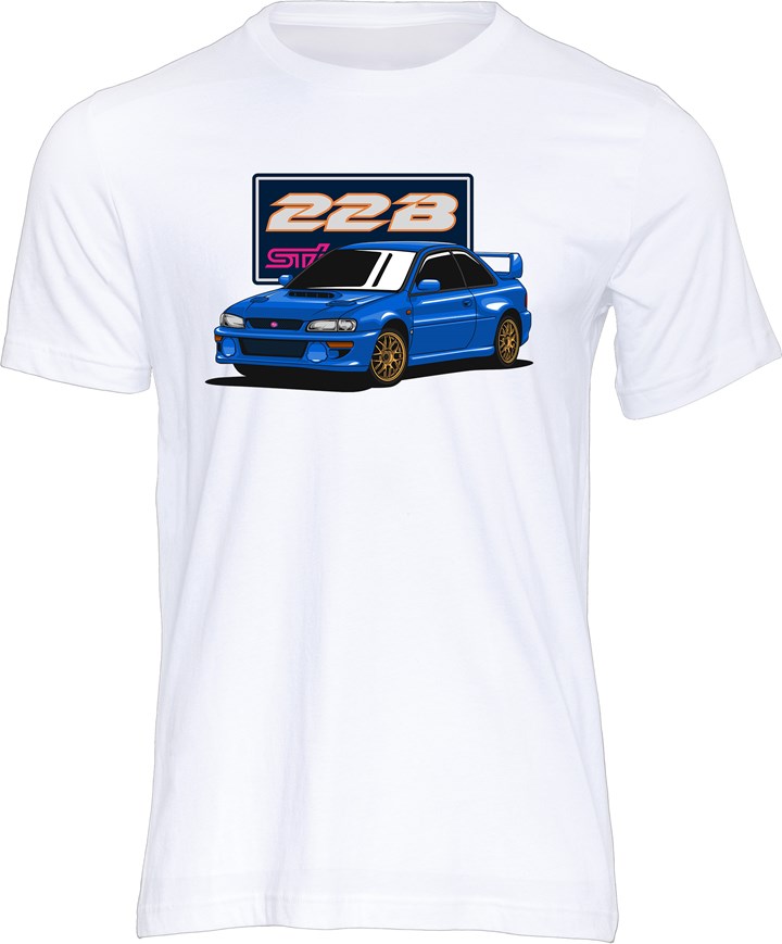 Dream Car Subaru Impreza 22B T-shirt White - click to enlarge