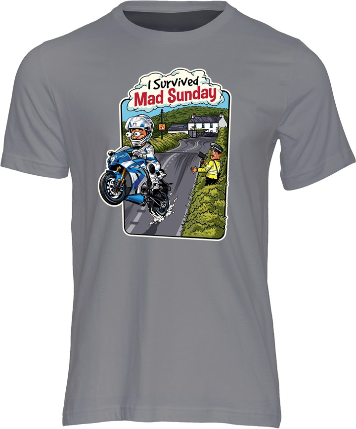 I Survived Mad Sunday T-shirt Charcoal - click to enlarge